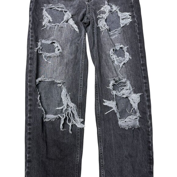 BDG Urban Outfitters Distressed Baggy Jeans Black Size 27 - Picture 6 of 6